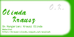 olinda krausz business card